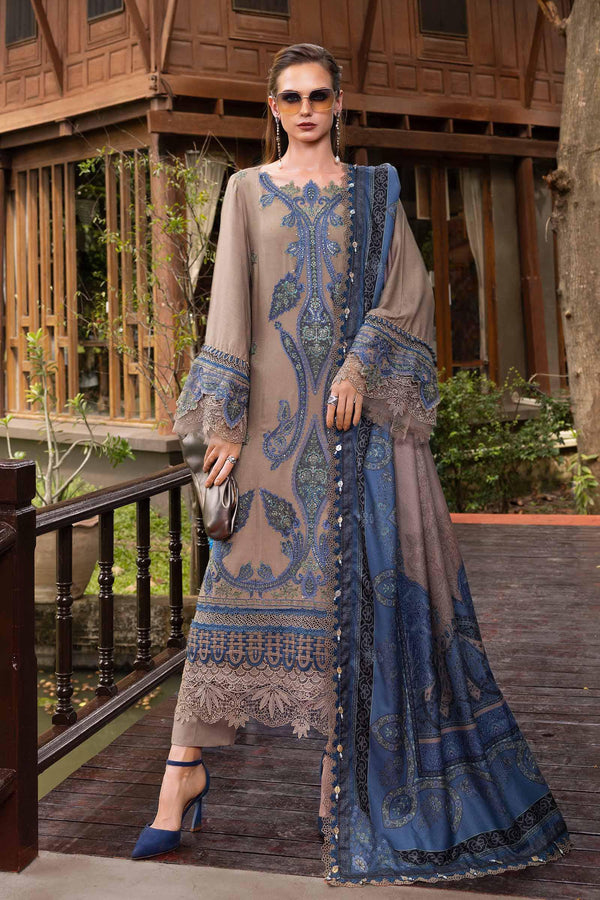 Maria B | M Prints | 3 Piece Embroidered Twill Linen Suit | MPT-2806-A