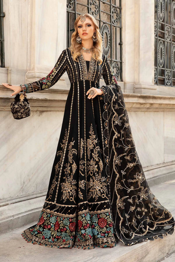 Maria.B. | Embroidered Cotton Satin Suit | CST-806 - House of Ayeza