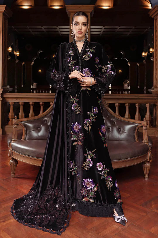 Maria B | Winter Luxe | Embroidered Velvet Suit | WL-1306 - House of Ayeza