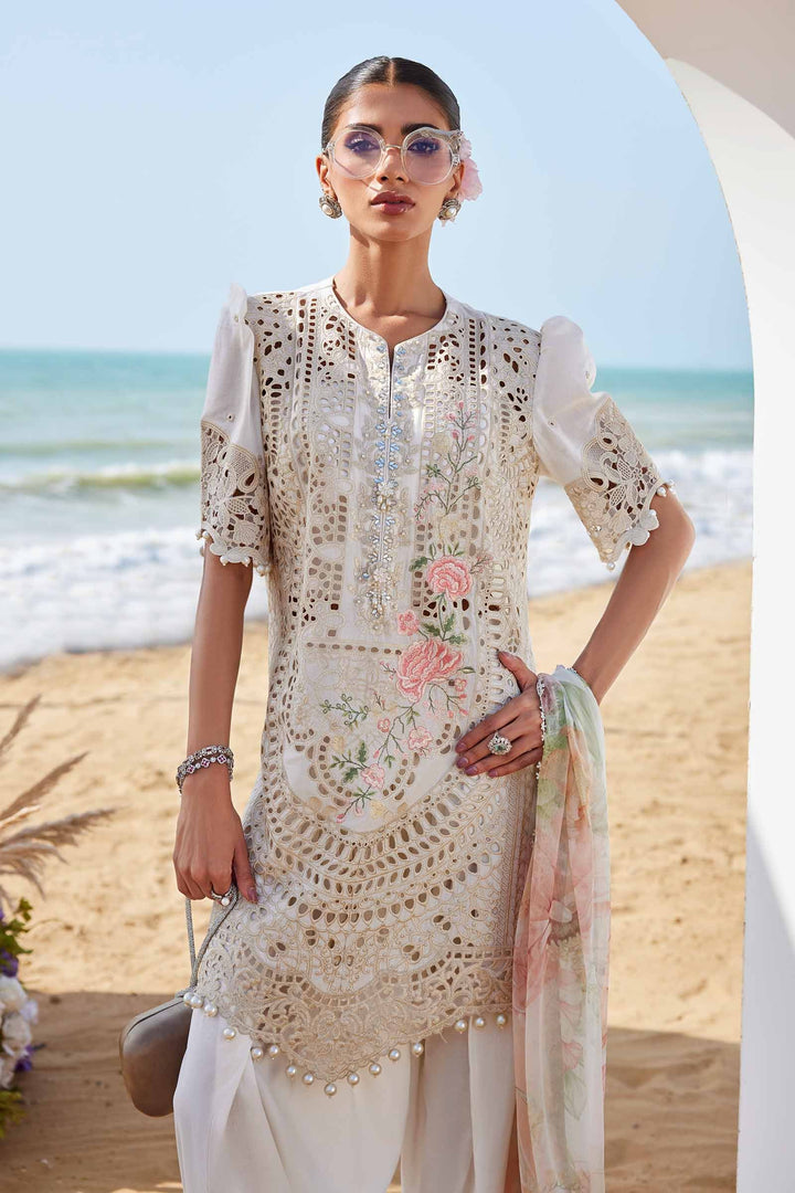 Maria B | Lawn | 3 Piece Embroidered Lawn Suit | EID LAWN-25-07 - House of Ayeza