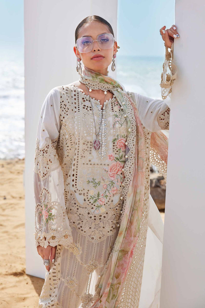 Maria B | Lawn | 3 Piece Embroidered Lawn Suit | EID LAWN-25-07 - House of Ayeza