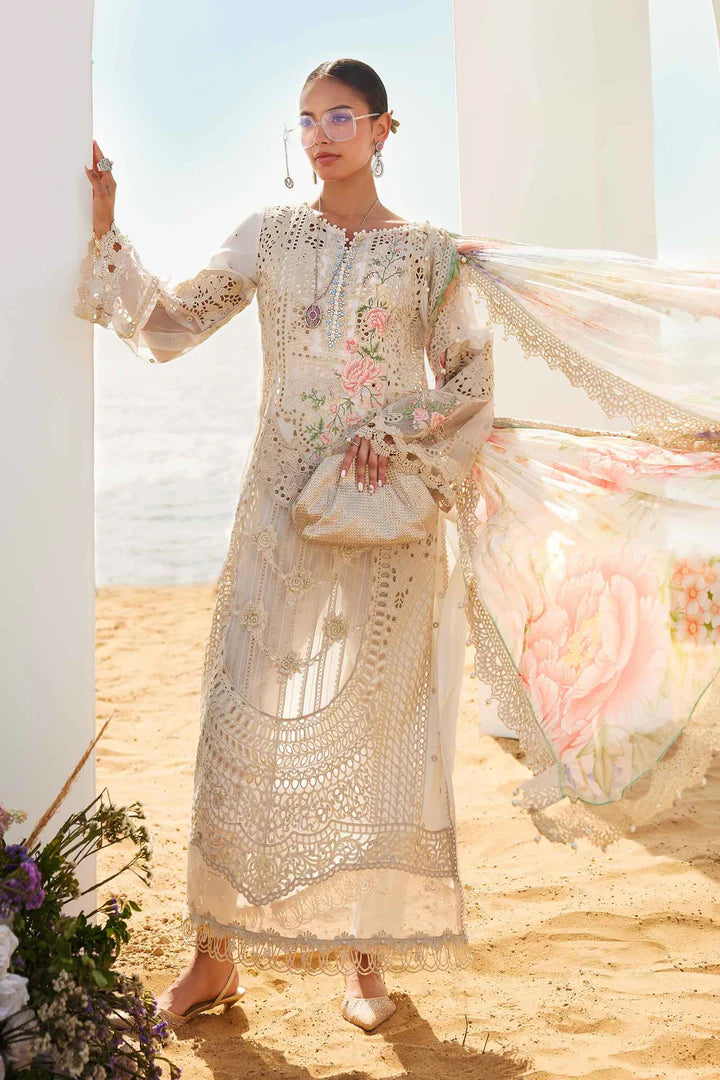 Maria B | Lawn | 3 Piece Embroidered Lawn Suit | EID LAWN-25-07 - House of Ayeza