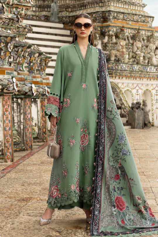 Maria B | M Prints | 3 Piece Embroidered Twill Linen Suit | MPT-2808-A