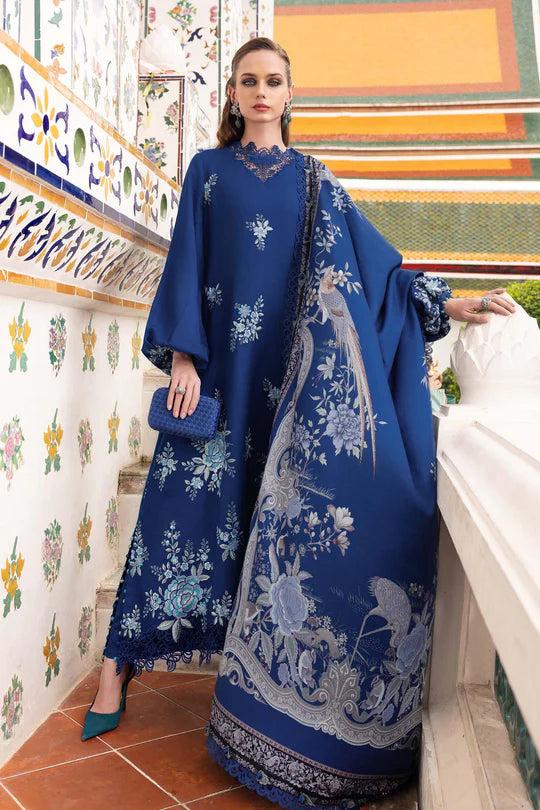Maria B | M Prints | 3 Piece Embroidered Twill Linen Suit | MPT-2808-B