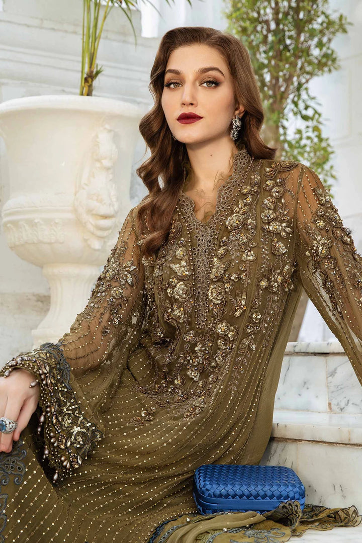 Maria.B. | Unstitched Embroidered Chiffon Suit | MPC-24-108