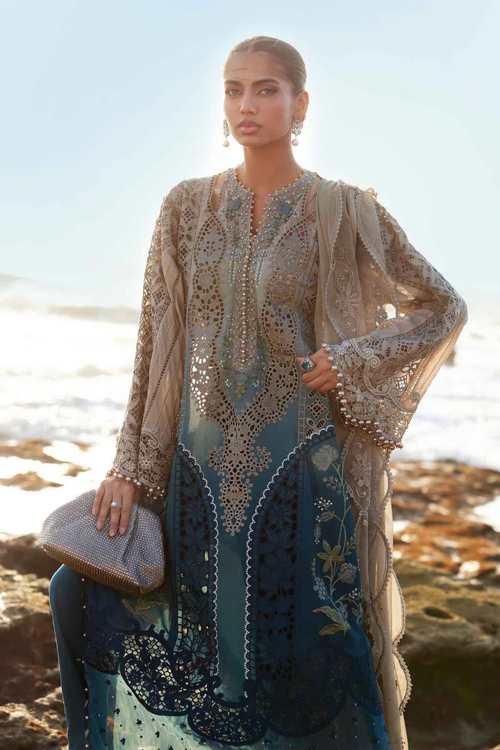 Maria B | Lawn | 3 Piece Embroidered Lawn Suit | EID LAWN-25-08 - House of Ayeza
