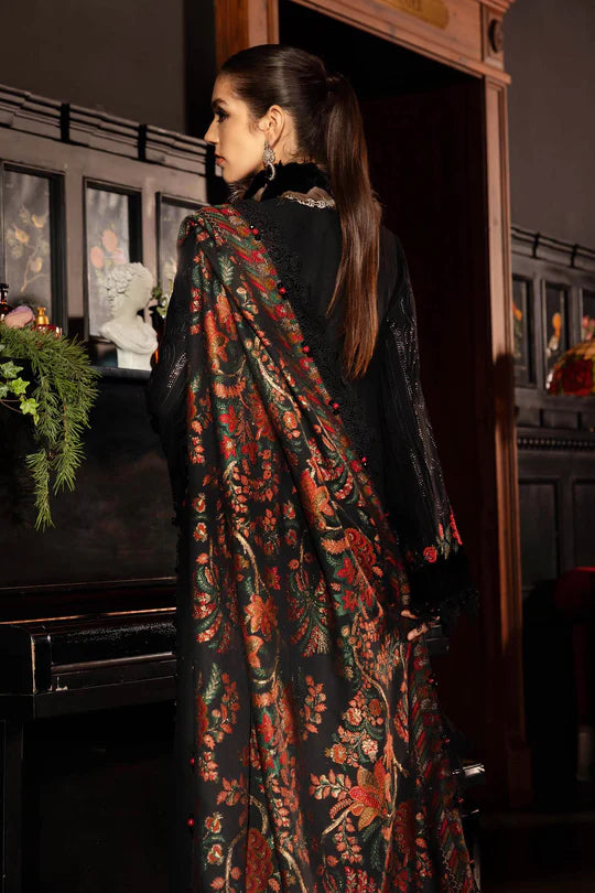 Maria B | Winter Luxe | Embroidered Linen Suit | WL-1309 - House of Ayeza