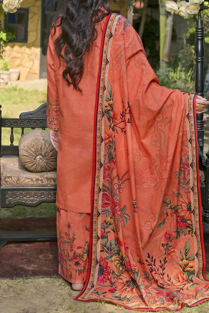 Rafia | Khaddar Collection | 3 PIECE STITCHED EMB KHADDAR | DPKH-101 Peach - House of Ayeza