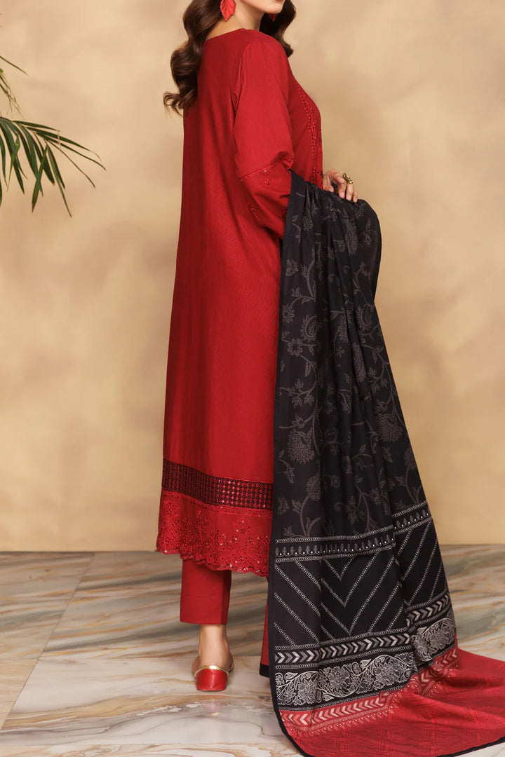 Rafia | Khaddar Collection | 3 PIECE STITCHED EMB KHADDAR | DPKH-66 - House of Ayeza