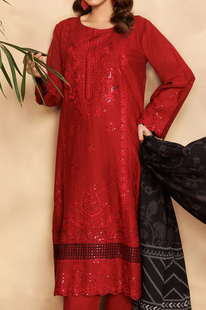 Rafia | Khaddar Collection | 3 PIECE STITCHED EMB KHADDAR | DPKH-66 - House of Ayeza