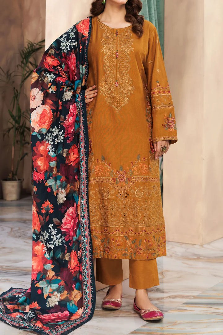 Rafia | Khaddar Collection | 3 PIECE STITCHED EMB KHADDAR | DPKH-69 - House of Ayeza