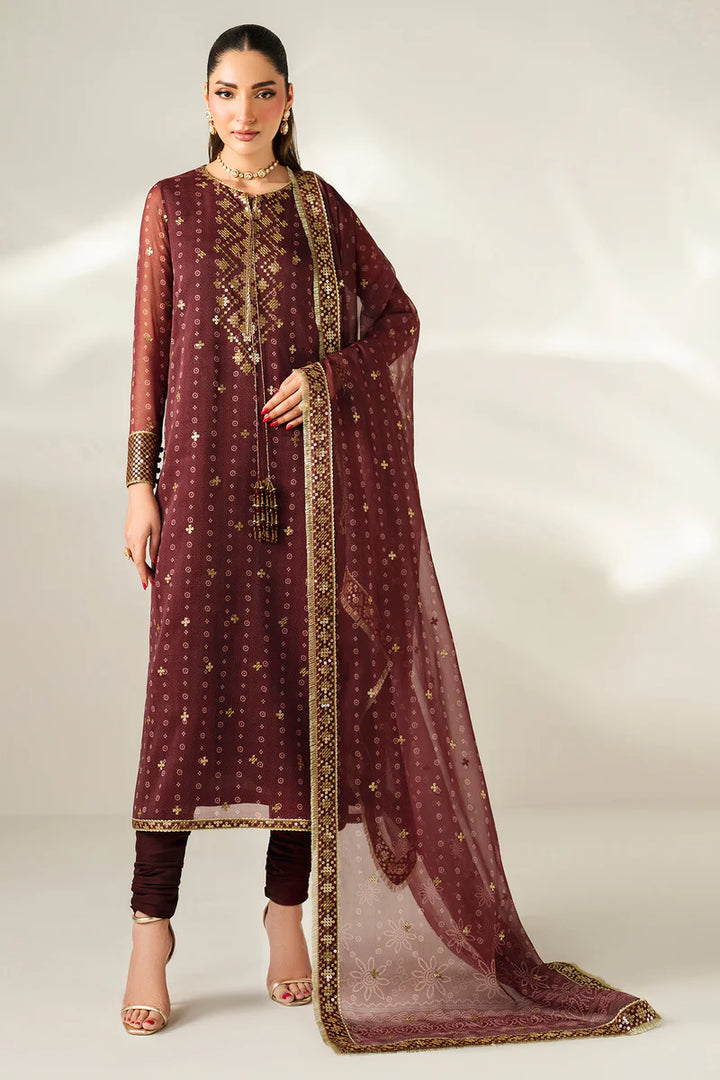 Jazmin | New Arrivals | EMBROIDERED CHIFFON UC-3085 - House of Ayeza