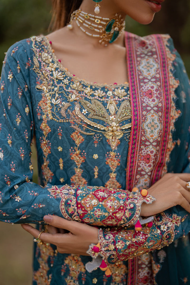 Qalamkar | Luxe Silk | UA-09 TINA - House of Ayeza