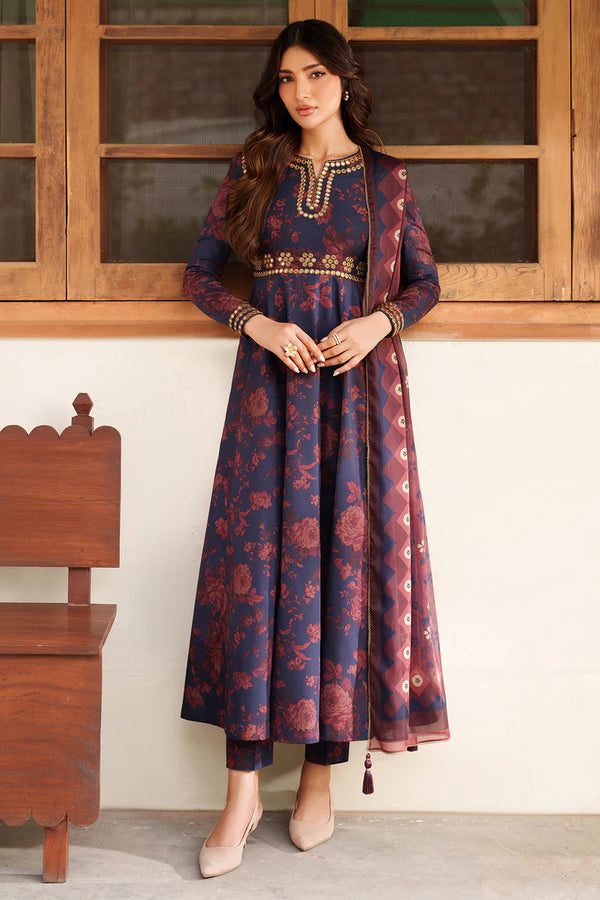 Jazmin | New Arrivals | EMBROIDERED PREMIUM VISCOSE RTW-1226 - House of Ayeza