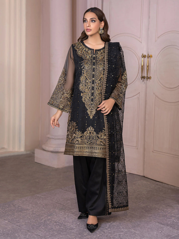 Limelight | Winter Pret | 3 Piece Organza Suit-Embellished - House of Ayeza