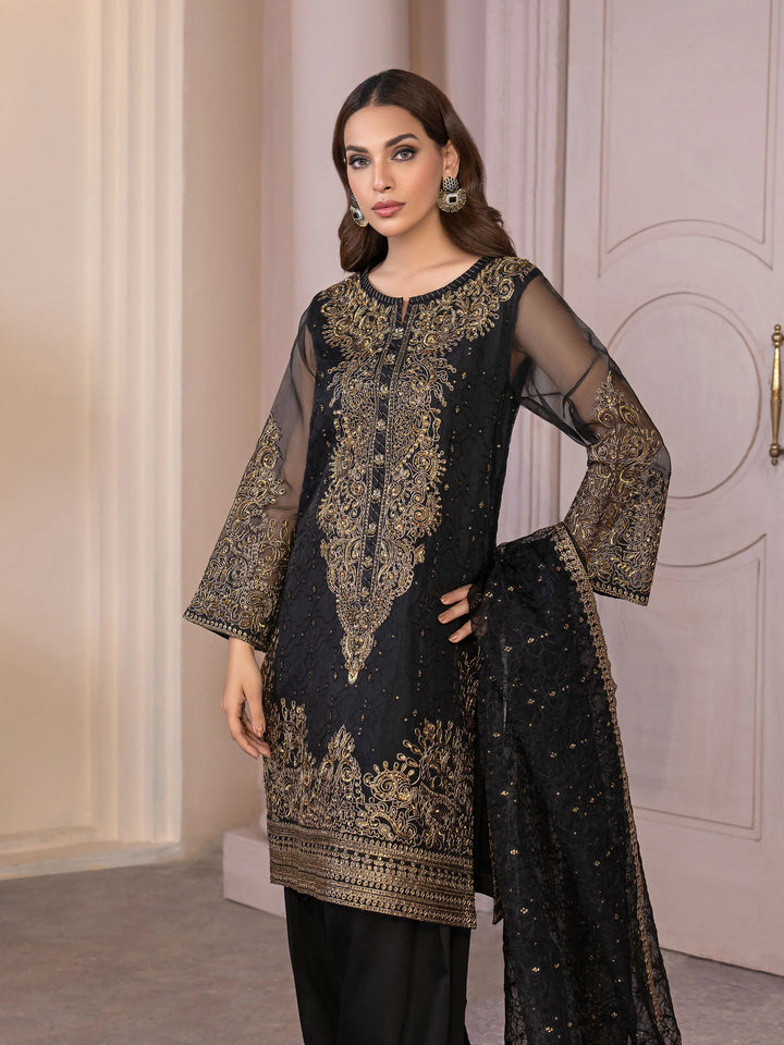 Limelight | Winter Pret | 3 Piece Organza Suit-Embellished - House of Ayeza