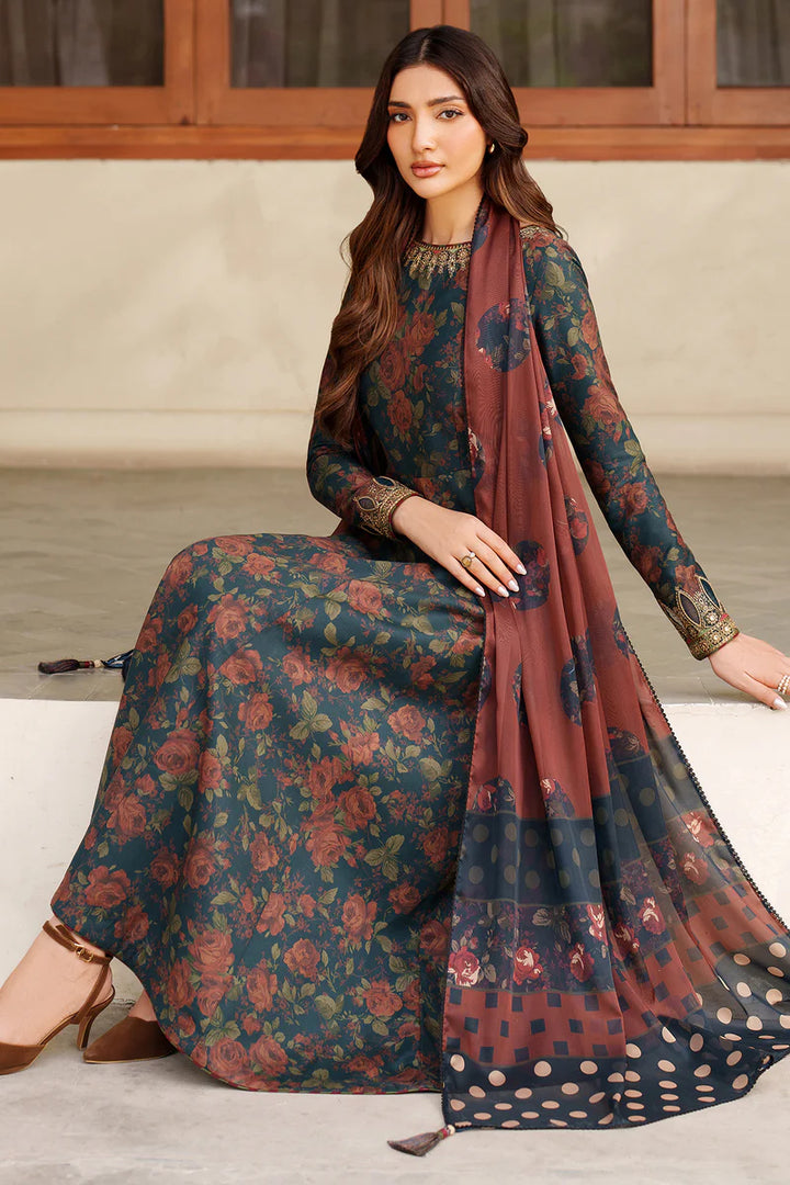 Jazmin | New Arrivals | EMBROIDERED PREMIUM VISCOSE RTW-1227 - House of Ayeza