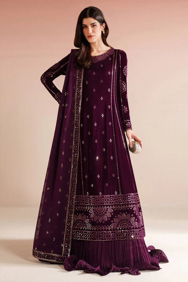 Jazmin | Velvet Vogue '25 | Embroidered Velvet Formal VVF D-1 - House of Ayeza
