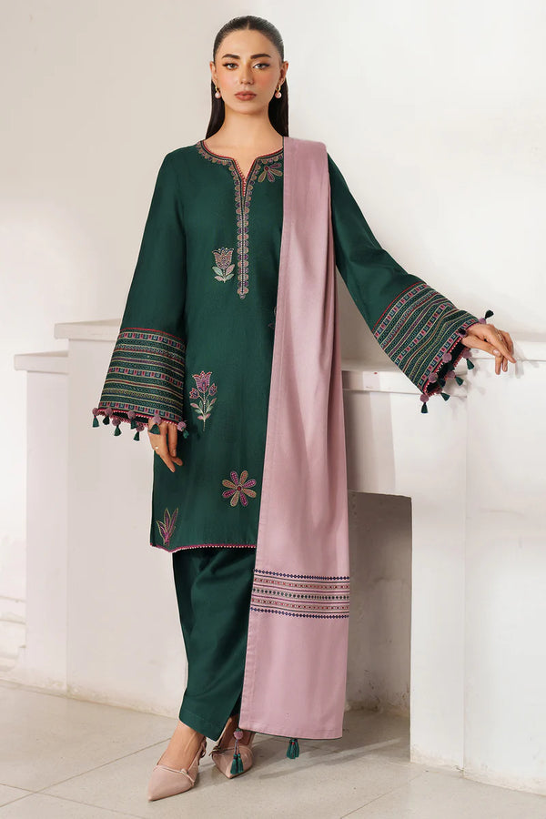 Jazmin | New Arrivals | EMBROIDERED JACQUARD KHADDAR RTW-1248 - House of Ayeza