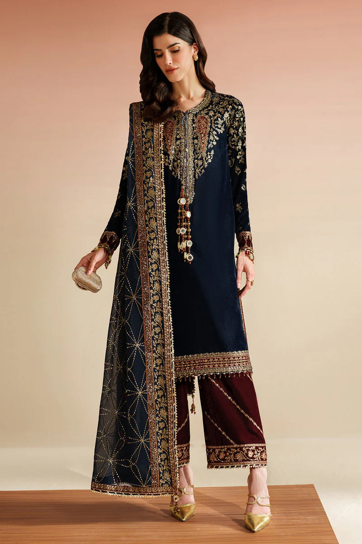 Jazmin | Velvet Vogue '25 | Embroidered Velvet Formal VVF D-7 - House of Ayeza