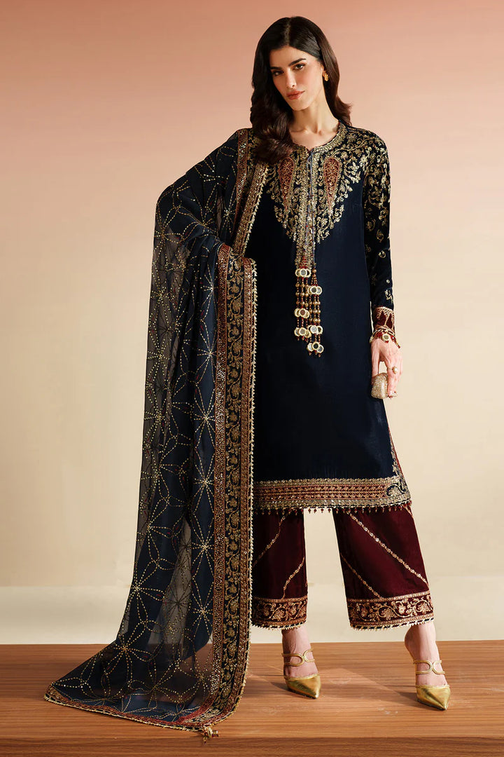 Jazmin | Velvet Vogue '25 | Embroidered Velvet Formal VVF D-7 - House of Ayeza