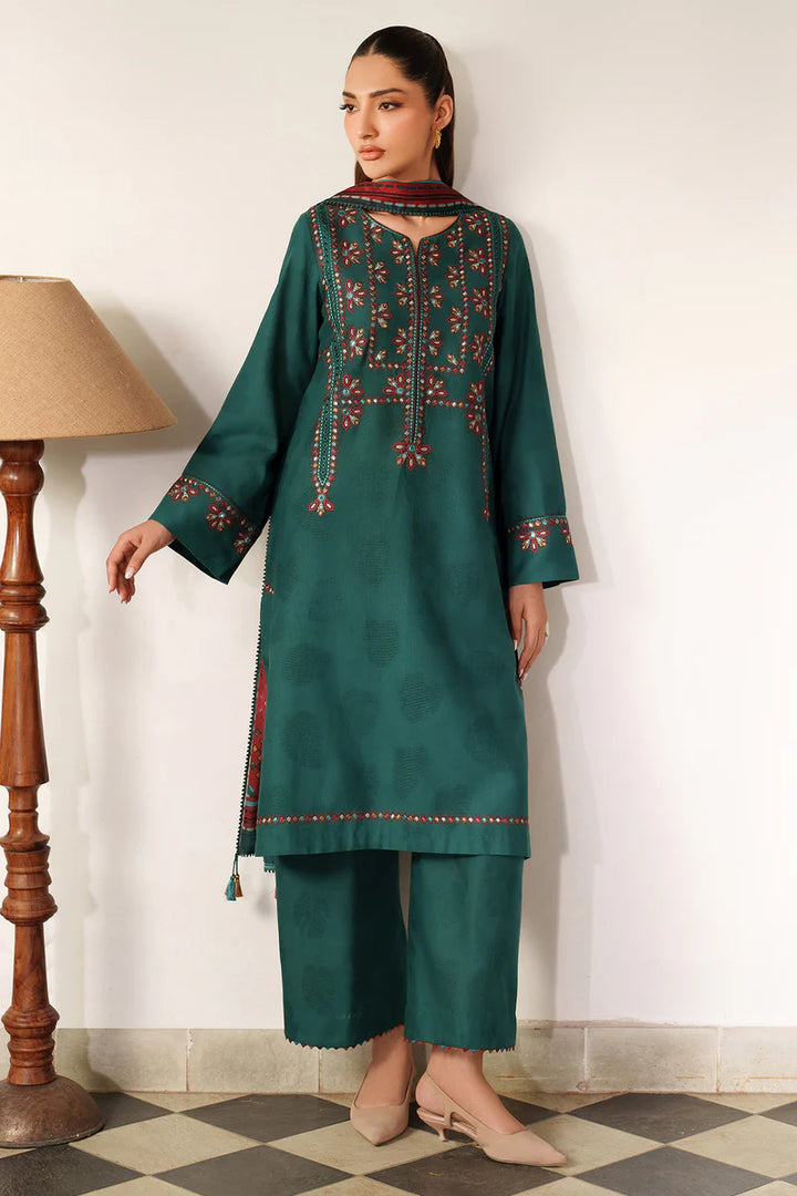 Jazmin | New Arrivals | EMBROIDERED JACQUARD KHADDAR UW-0146 - House of Ayeza