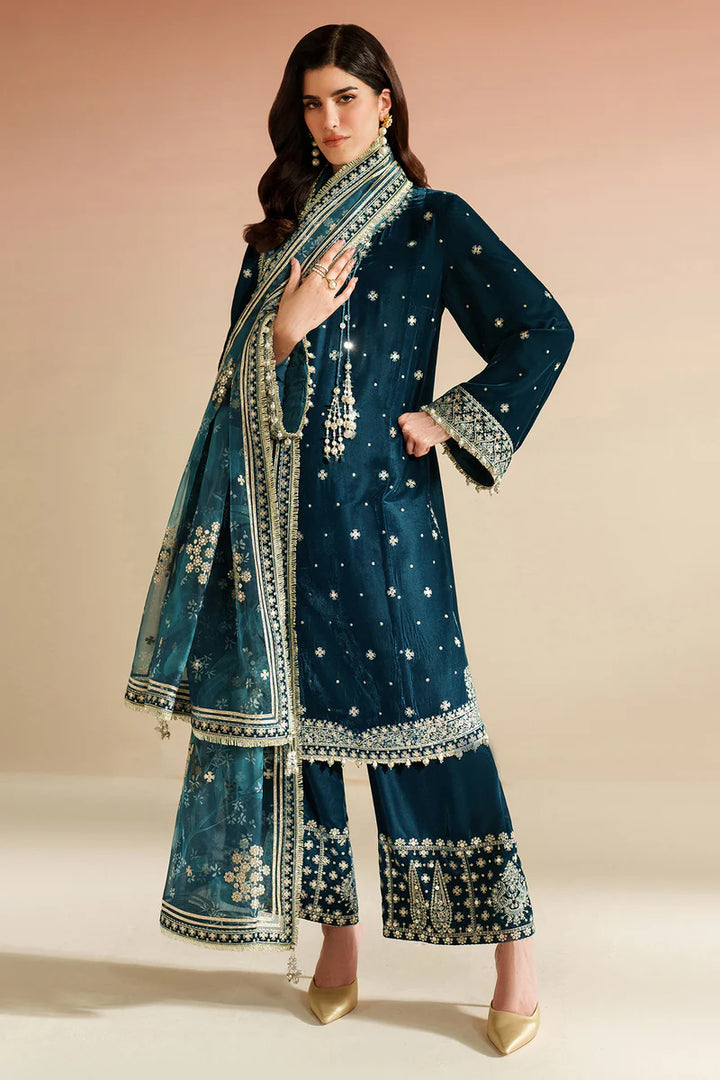 Jazmin | Velvet Vogue '25 | Embroidered Velvet Formal VVF D-2 - House of Ayeza