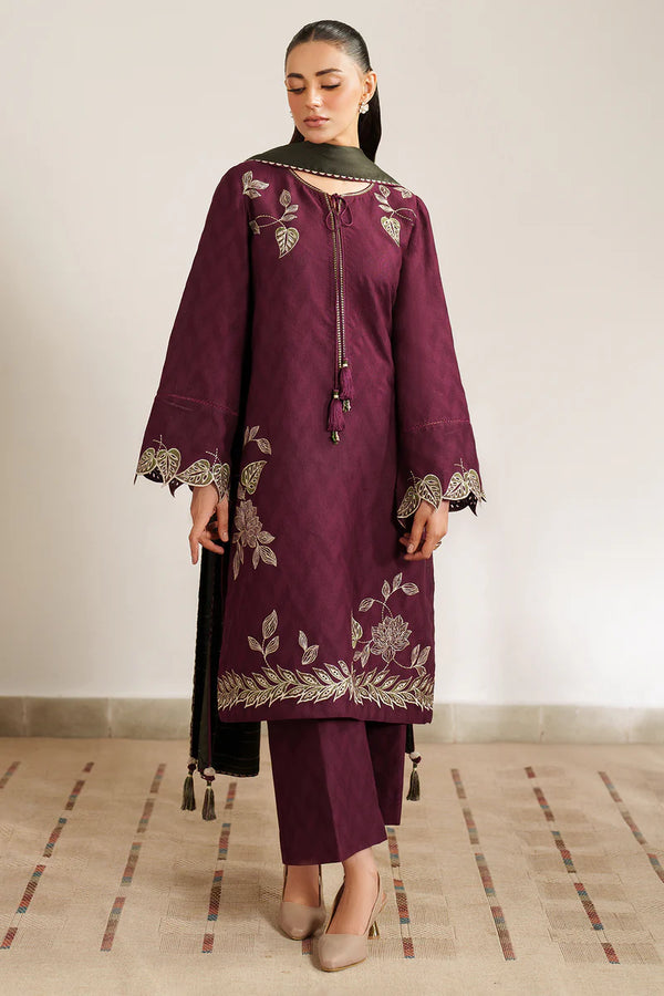 Jazmin | New Arrivals | EMBROIDERED JACQUARD KHADDAR UW-0147 - House of Ayeza