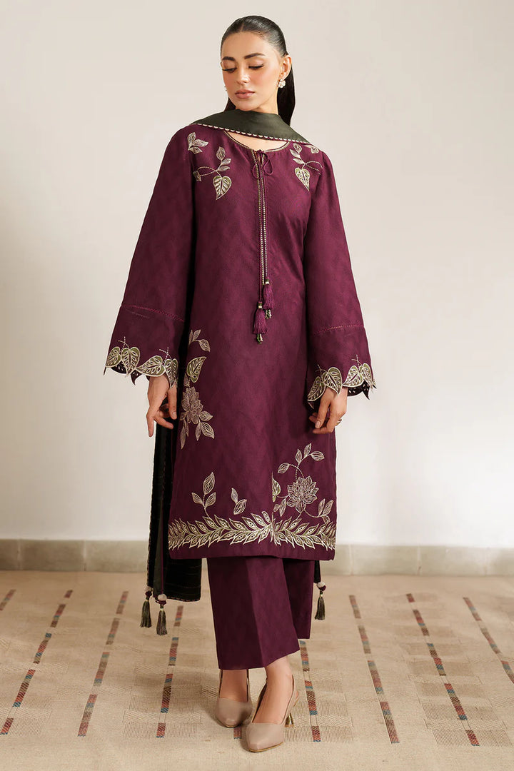 Jazmin | New Arrivals | EMBROIDERED JACQUARD KHADDAR UW-0147 - House of Ayeza
