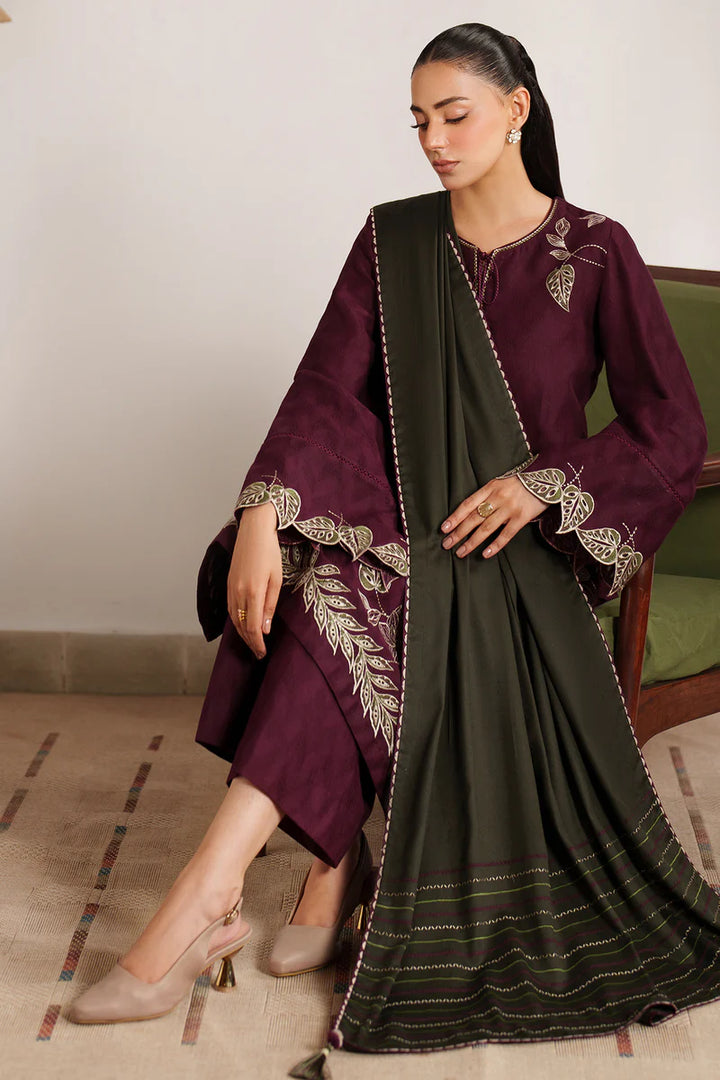 Jazmin | New Arrivals | EMBROIDERED JACQUARD KHADDAR UW-0147 - House of Ayeza