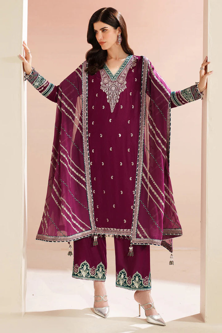 Jazmin | Velvet Vogue '25 | Embroidered Velvet Formal VVF D-6 - House of Ayeza