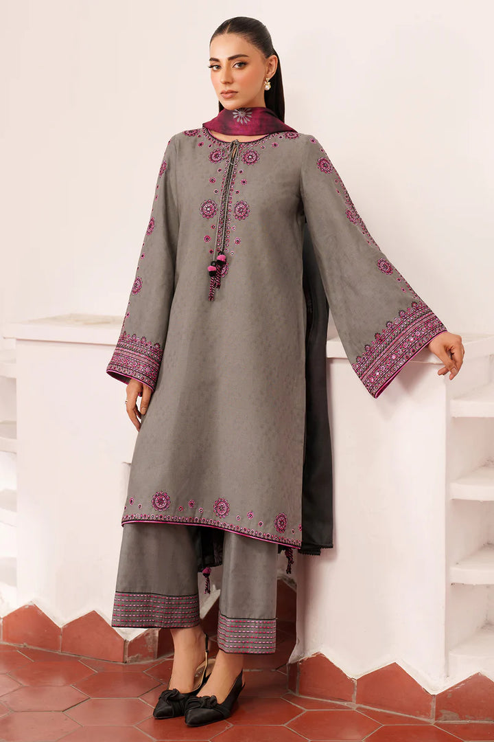 Jazmin | New Arrivals | EMBROIDERED JACQUARD KHADDAR UW-0151 - House of Ayeza