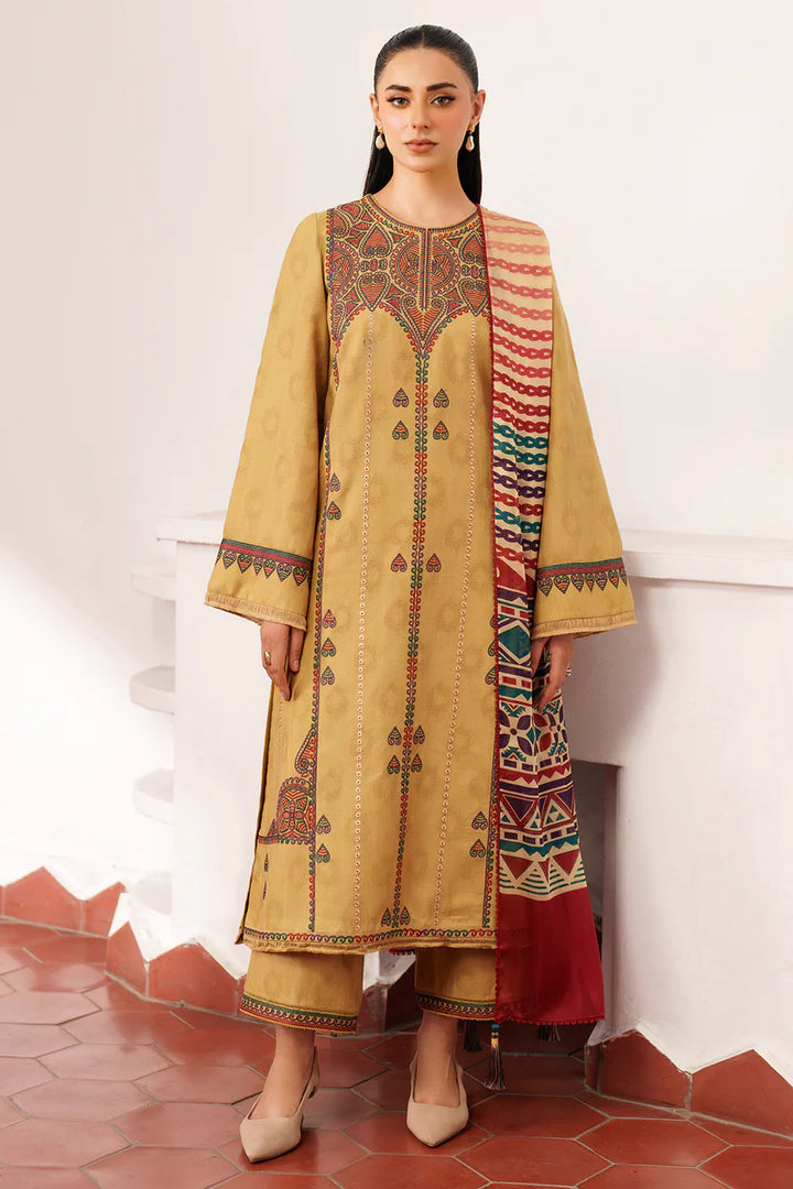 Jazmin | New Arrivals | EMBROIDERED JACQUARD KHADDAR UW-0142 - House of Ayeza