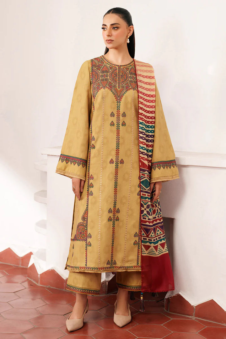 Jazmin | New Arrivals | EMBROIDERED JACQUARD KHADDAR UW-0142 - House of Ayeza