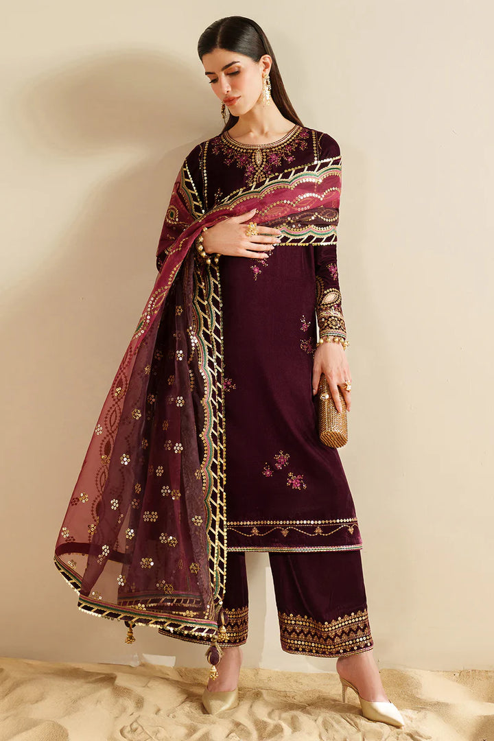 Jazmin | Velvet Vogue '25 | Embroidered Velvet Formal VVF D-4 - House of Ayeza