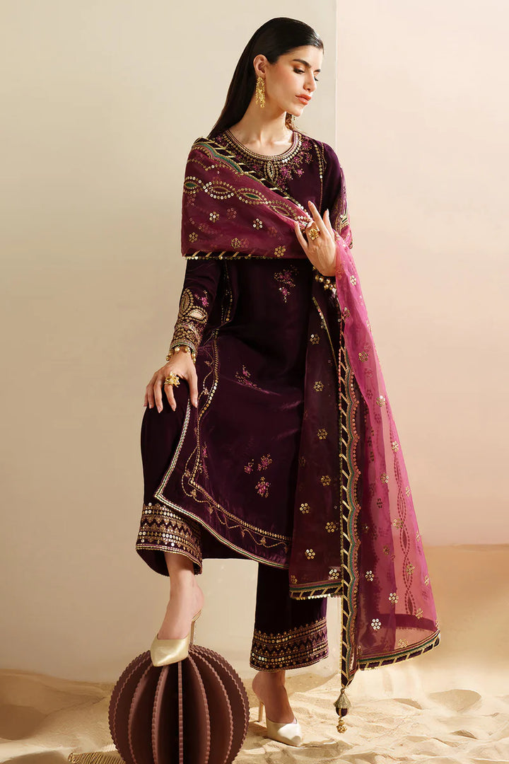 Jazmin | Velvet Vogue '25 | Embroidered Velvet Formal VVF D-4 - House of Ayeza