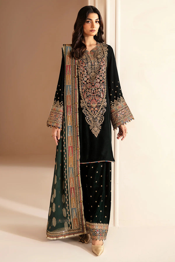 Jazmin | Embroidered Velvet Formal | VF-2025 - House of Ayeza