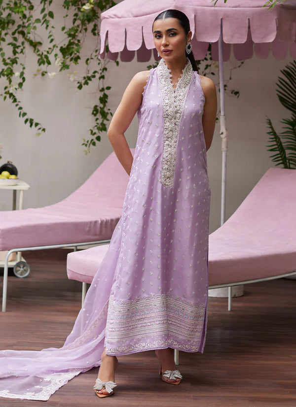 Farah Talib Aziz | Tara Luxe II | Larissa Lavender Embroidered Column