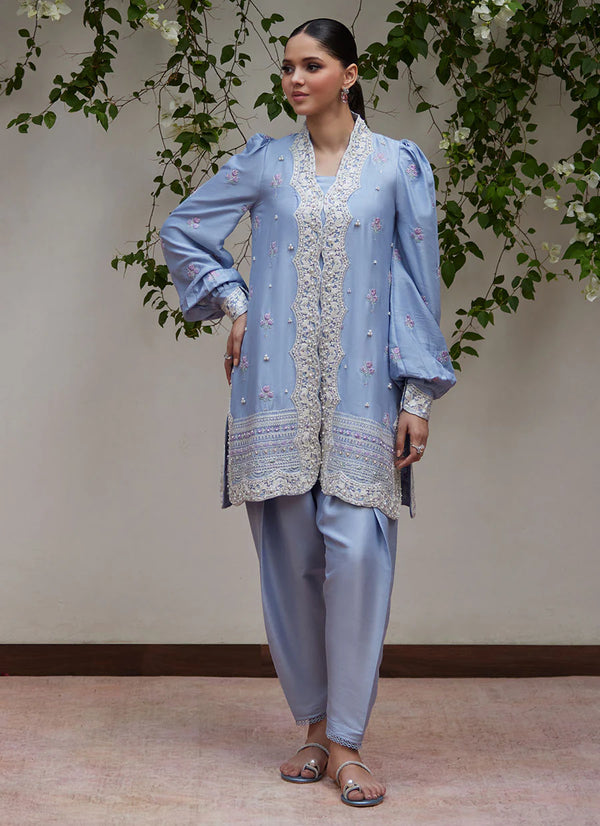 Farah Talib Aziz | Tara Luxe II | Marat Periwinkle Embroidered