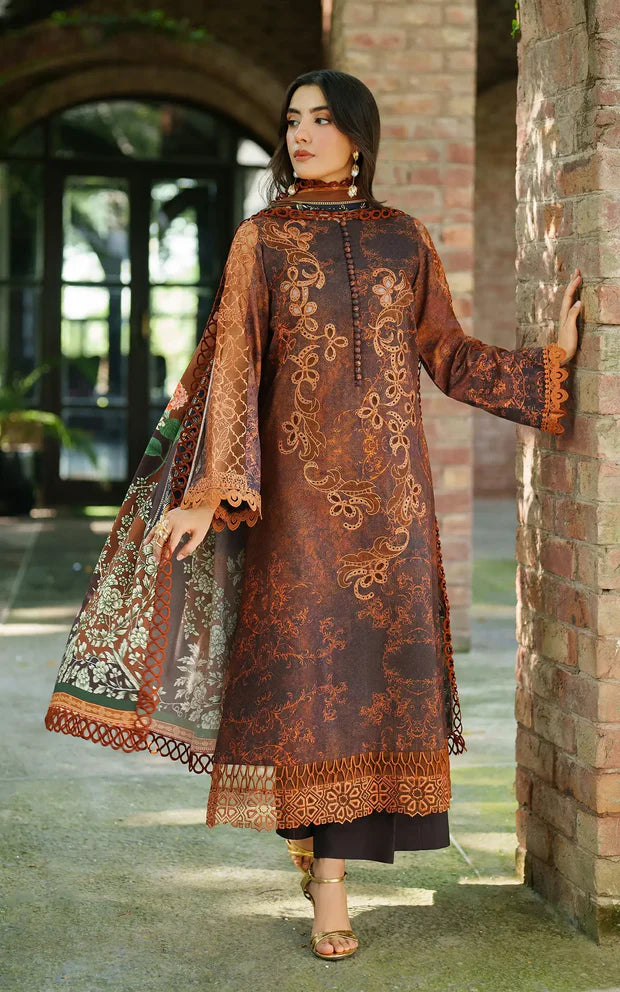 Asifa & Nabeel | Meraki Winter 25 | Forest Calm | 3pcs Embroidered Winter - House of Ayeza