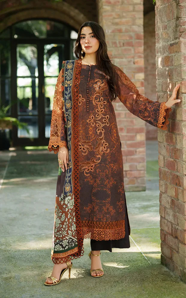 Asifa & Nabeel | Meraki Winter 25 | Forest Calm | 3pcs Embroidered Winter - House of Ayeza