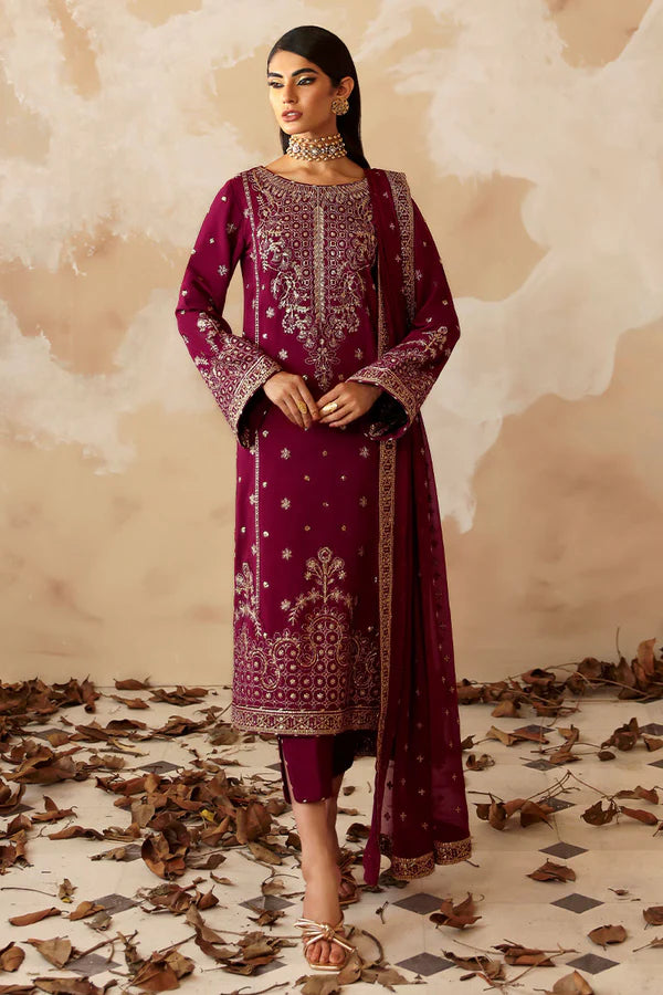 Gulaal | Shehrnaaz Stitched Raw Silk | Ramail