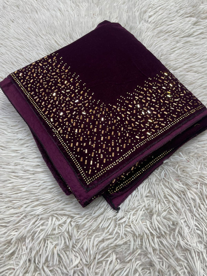 HOA Velvet Shawl - Design 008 - House of Ayeza