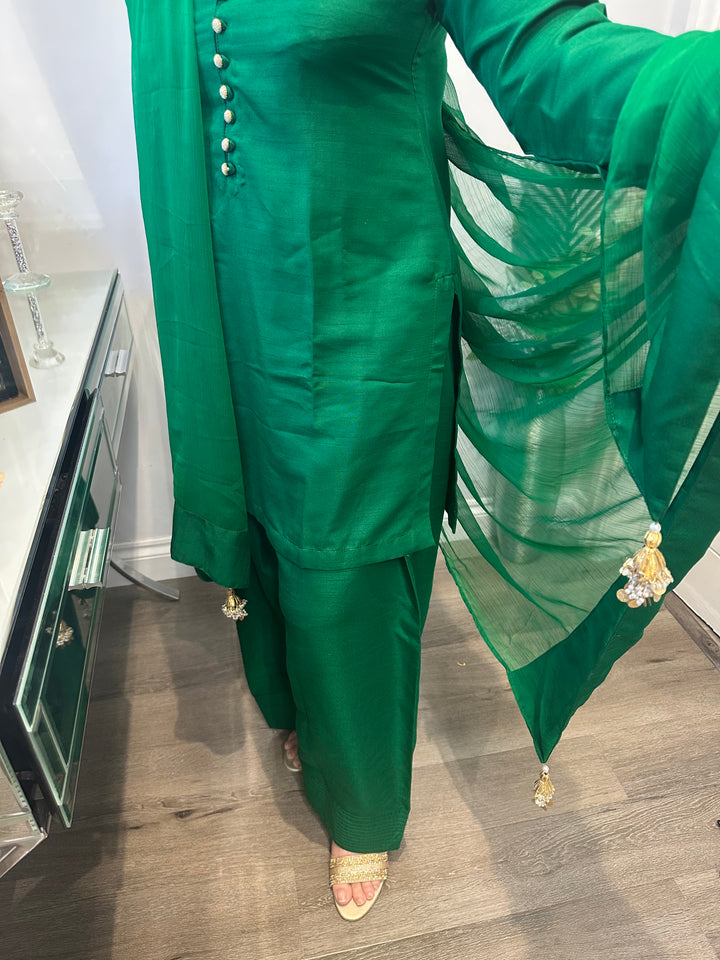 KK Stitches | Farshi Delight Green - House of Ayeza