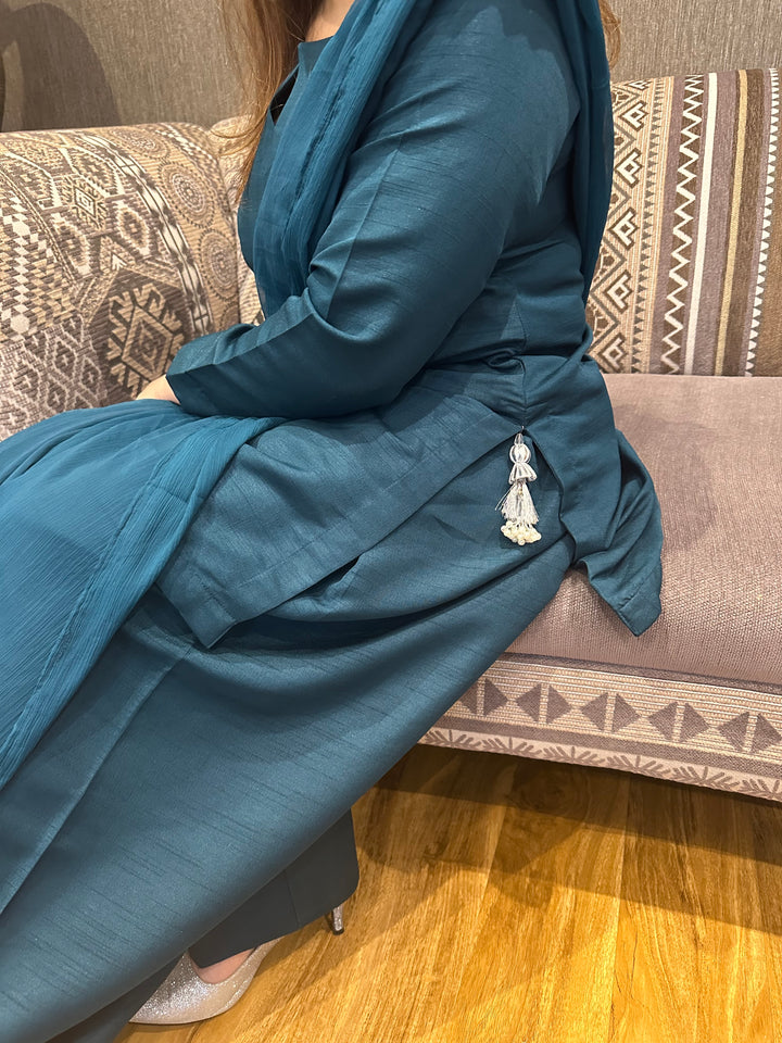 KK Stitches | Farshi Delight Teal - House of Ayeza