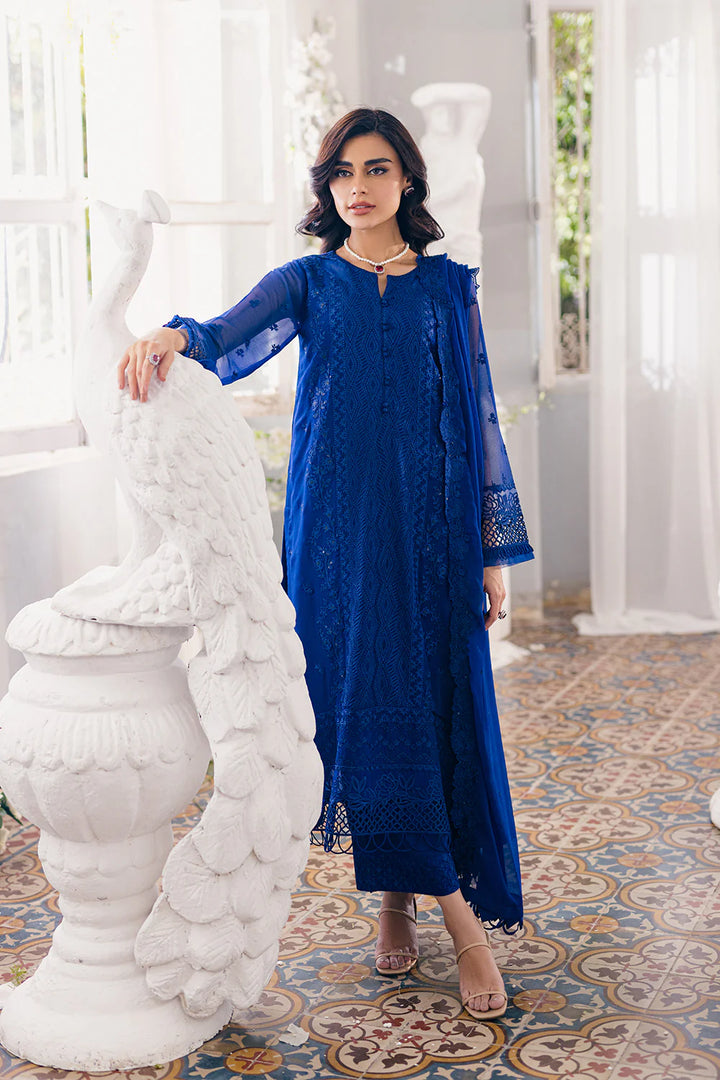 Azure | Embroidered 3pcs | Iris Charm - House of Ayeza