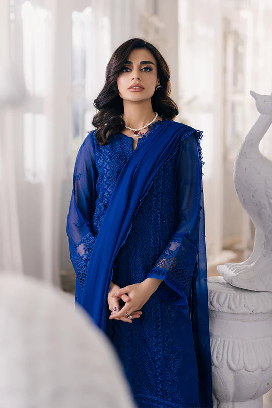 Azure | Embroidered 3pcs | Iris Charm - House of Ayeza