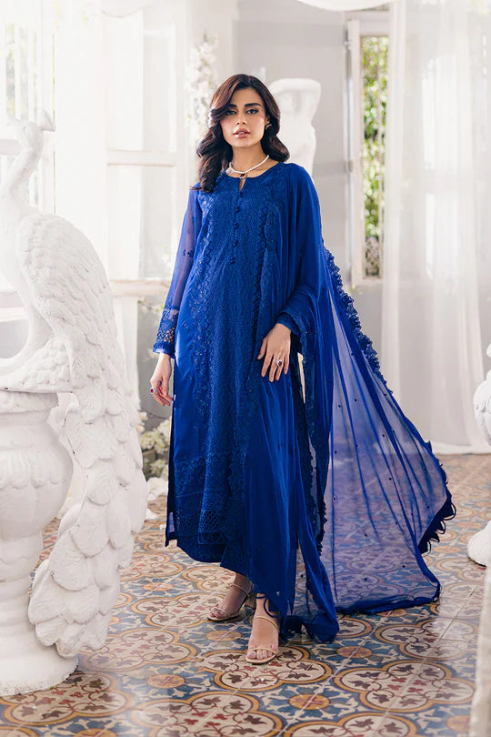 Azure | Embroidered 3pcs | Iris Charm - House of Ayeza