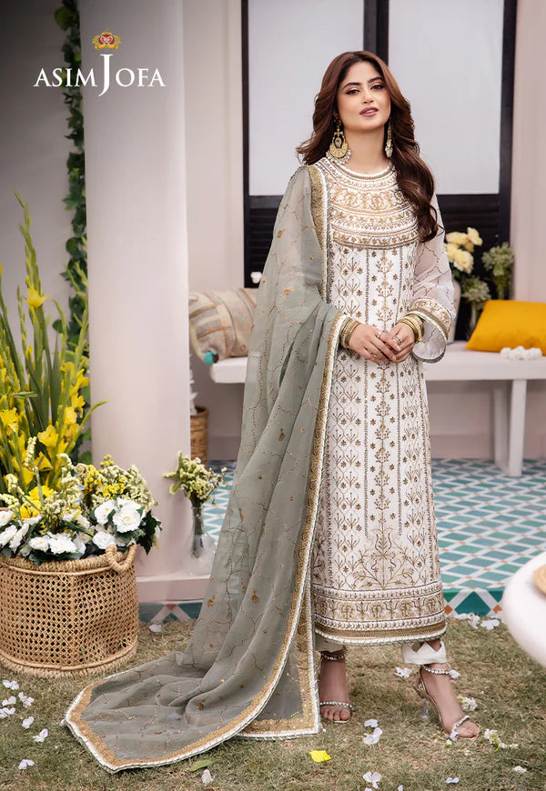 Asim Jofa | Dhanak Rang | EMBROIDERED CHIFFON 3 PCS | AJCF-17 - House of Ayeza