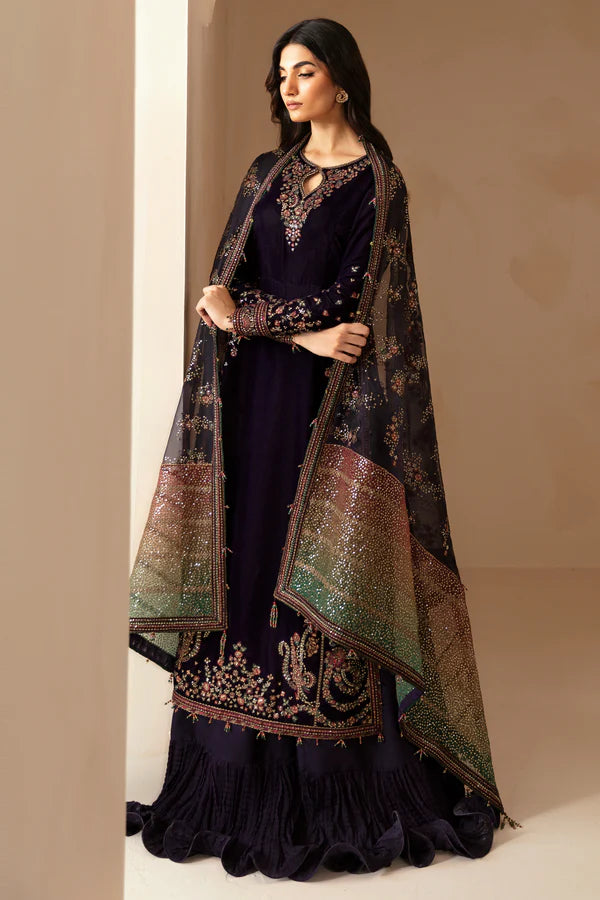 Jazmin | Embroidered Velvet Formal | VF-2027 - House of Ayeza